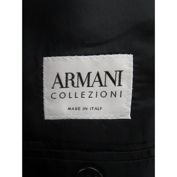 Armani Collezioni Blazer 42 Long Wool Sports Coat Pinstripe Jacket - Picture 10 of 14